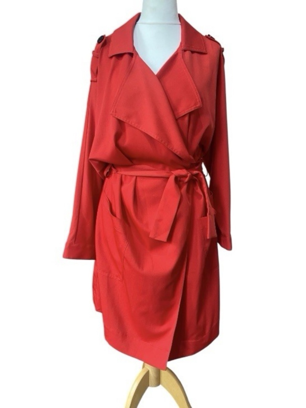 Mango MNG Red Trench Coat or Wrap Coat
